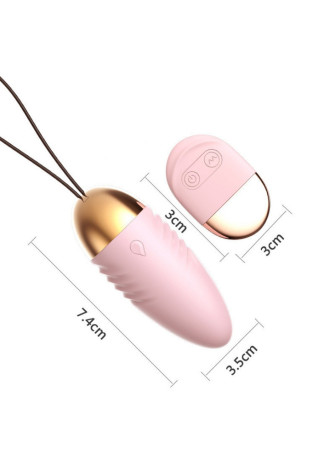 Oeuf  vibrant rose avec télécommande à piles  - TOD-083PNK